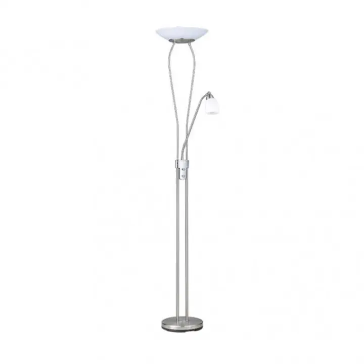 Lámpara de Pie FABRILAMP Wolf 18+5W Niquel Regulable - 1
