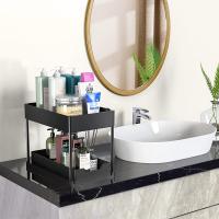 Organizador De Baño Y Cocina Con Dos Cajones Deslizantes Y Ganchos Estante De Almacenamiento Multifuncional Para Fregadero - details 4