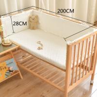 Protector De Cuna AIBOYING En Color Sólido Para Bebé Railing De Algodón Bumper De Protección Alrededor De La Cuna Decorativa Para Habitación De Bebé Unisex Tamaño 300x200x200cm - details 2