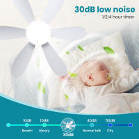 Ventilador de techo con luz y Control Remoto, Ventiladores de Techo Silencioso con Casquillo E27 de 30/40W, 6 Aspas, 3 Velocidades, Luz Fría/Neutra/Cálida, para Dormitorio, Sala de Estar - details 1