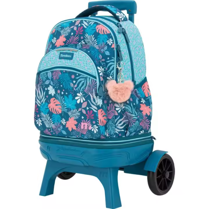 Mochila con Carro Desmontable Compact Premium Leaves - 1