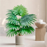 Planta Artificial De Palma Tropical Grande 60-105cm (37.2 Pulgadas) Hoja De Ventilador Decoración Para Oficina Y Hogar - details 11