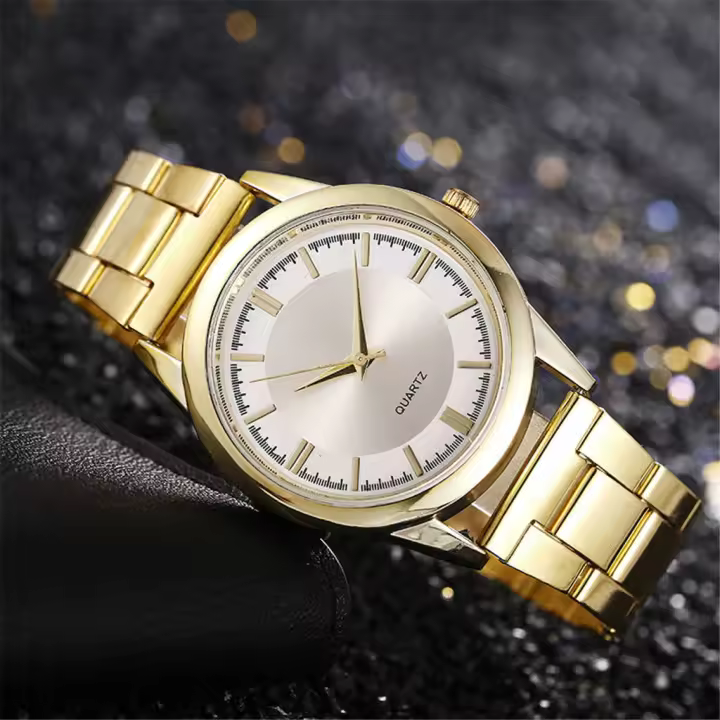 Reloj De Cuarzo Para Hombre Casual De Acero Inoxidable Con Correa De Malla Y Dial Redondo Resistentes Al Agua Estilo Fashion - 1