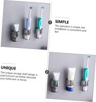 4 soportes de pared para cepillos de dientes eléctricos, estante para ahorrar espacio en el baño, fácil instalación, para decoración del hogar. - details 1