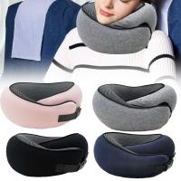 Almohada De Viaje De Espuma Memory Foam U-Cuadrada Soporte De Cuello Estilo Caracol Ajustable Suave Para Descanso Del Mediodía Y Sueño - details 0