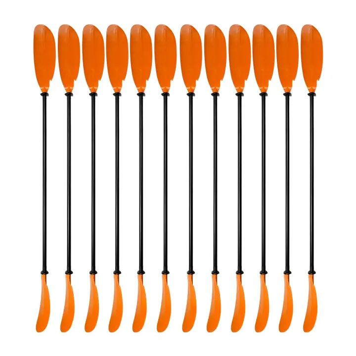 PACK 12 REMOS KAYAK 1 PIEZA ALUMINIO NARANJA - 1