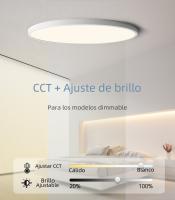 Lámpara De Techo Inteligente LED MARPOU 0.9 Pulgadas Para Dormitorio Moderna Y Ultrafina Para Habitación Control Remoto Por App - details 6