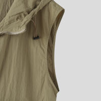 Chaleco De Hombre Con Capucha Y Bolsillos Cierre De Cremallera Sin Mangas Estilo Casual Moda 2024 Talla S-5XL INCERUN - details 12
