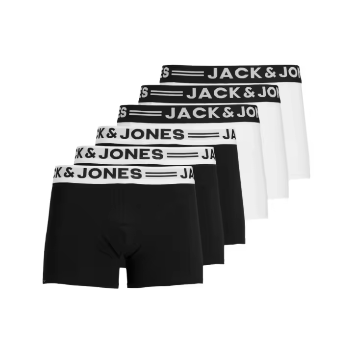 Jack & Jones Sense - Pack de 6 Bóxers de Algodón Elástico para Hombre - Multicolor - 12081832 - 1