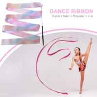 Banda De Danza Brillante Y Plateada 2m/4m Para Niños Accesorios De Entrenamiento De Gimnasia Y Ballet Rodillo De Twirling Artístico De Aro De Deporte - details 1