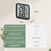NOKLEAD Mini Higrómetro Monitor Termómetro Medidor De Humedad Con Icono De Cara Indicador De Comodidad Para Interiores ℃/℉ Switch Para Hogar Y Oficina - details 5