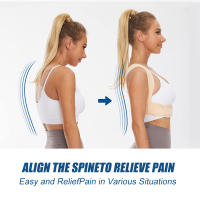 Corrector De Postura Ajustable Correas De Apoyo Para Espalda Respirables Alivio Del Dolor De Cuello Hombros Clavícula Lumbar Material Poliéster Spandex - details 2