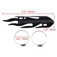 Protector De Calor Para Escape De Motocicleta Universal Cubierta De Hierro Metálico Negro/Plateado Adecuado Para Harley Honda Yamaha - details 0