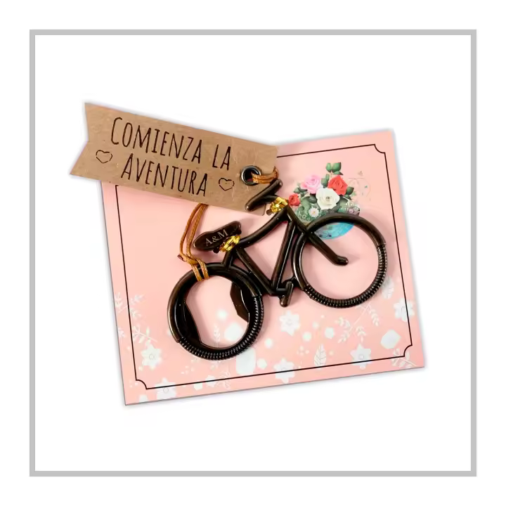 RegaloVip.es - Pack 1 a 50 Abridor Bicicleta, abrebotellas, regalos personalizados. regalos para amigos. regalos originales, regalos únicos, detalles de boda, regalos para san valentín, detalles de comunion , para cualquier ocasión. - 1