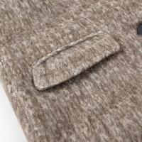 Abrigo Elegante De Lana Para Mujer Con Cuello De Palmetto Largo Manga Full Botones Otoño/Invierno Suéter De Oficina Suelto - details 5