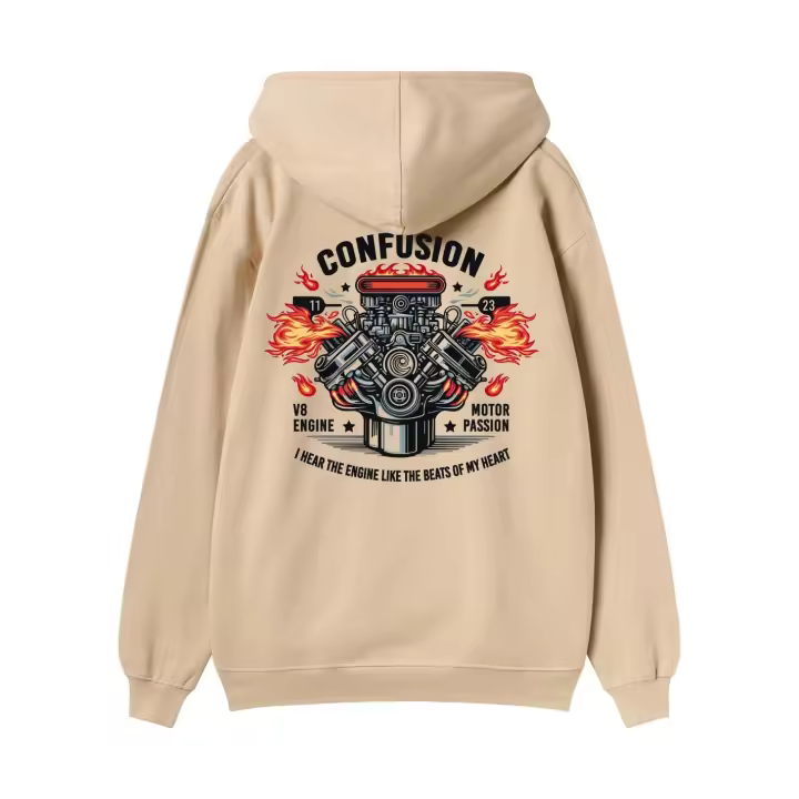V8 CREAM HOODIE LIMITED EDITION - 1