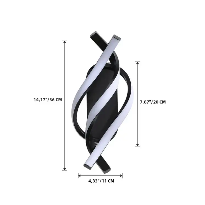 Lámpara De Pared Moderna LED Para Sala De Estar Y Dormitorio Iluminación Interior De Armario Decoración De Hogar Lámpara De Noche Incluida Montaje En Pared Material Metálico Y Plástico - 1
