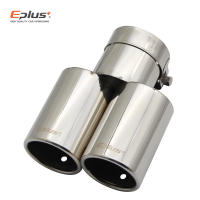 Eplus Tubo De Escape De Estilo Para Coche Muffler Universal Dual Salida De Acero Inoxidable Tamaño Variado Throat Pipe Tip Flat - details 9