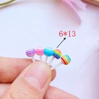 30pcs Juguetes De Alimentos Lollipop Color Nails Art Dibujos Animados 3D Simulación Colorida Crema De Caramelo Accesorios De Resina Para Artesanía Y Modelado - details 0