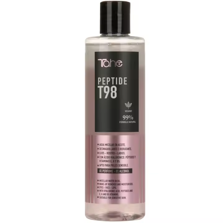 Tahe Peptide T98 Eyes Agua micelar en aceite desmaquillante con Ácido Hialurónico, Péptidos y Vitaminas, 300 ml - 1