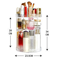 Organizador De Maquillaje 360 Grados Rotativo Transparente Y De Moda Almacenamiento Multifuncional De Cosméticos En Unidad De Plástico Tamaño 34x28x23.5cm - details 0