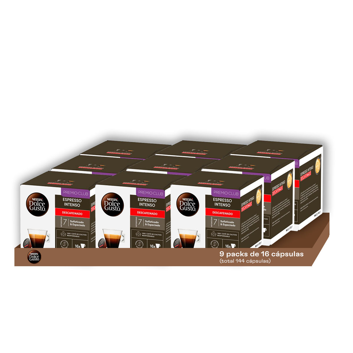 Dolce Gusto NESCAFÉ® Pack Especial Café Espresso Intenso Descafeinado – 144 Cápsulas | Sabor Completo y Especiado con Crema