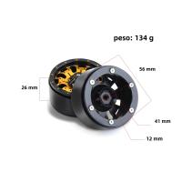 4Pcs Rueda De Encaje De Aleación De Aluminio CNC 1.9 Para Coche RC 1/10 Axial SCX10 90046 AXI03007 TRX4 VS4-10 Redcat Gen8 Rbx10 Rojo - details 7