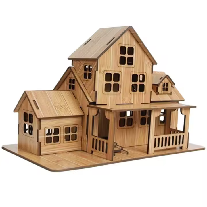 Rompecabezas de madera 3D, juegos de modelos, cabaña acogedora, bricolaje, casa de madera mecánica hecha a mano para niños y adultos, kit de manualidades mecánicas, regalos - 1
