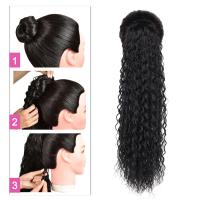 Pelucas Sintéticas 24 Pulgadas Cacheadas Con Cola De Caballo Extensión De Cabello Resistente Al Calor Con Cordón Para Mujeres Y Niñas - details 2