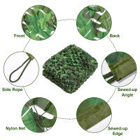Malla De Camuflaje Para Caza Cubierta De Entrenamiento De Bosque Sombra De Carpa Apariencia De Árbol Para Camping - details 1