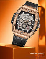Reloj De Cuarzo Deportivo De Lujo Para Hombre ONOLA 2024 Estilo Clásico Cuero Auténtico Multi Funcional Resistente Al Agua Con Luz Útil Para Todos Los Días - details 9