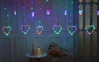 Guirnalda De Luces LED En Forma De Corazón Para Cortina 3.5M 220V/110V Decoración Para Fiesta De San Valentín Dormitorio Navidad Boda - details 9