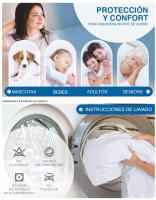 HOMESOL®  Funda de colchón Micrfibra Blanco para cama, Con Cremallera en L - cama de 90-105-135-150 - details 1