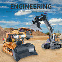 Excavadora RC 1/20 2.4GHz 11CH Vehículo De Construcción Para Niños Juguete Educativo Con Luz Y Música Control Remoto a Distancia De 30m ABS Li-battery - details 11