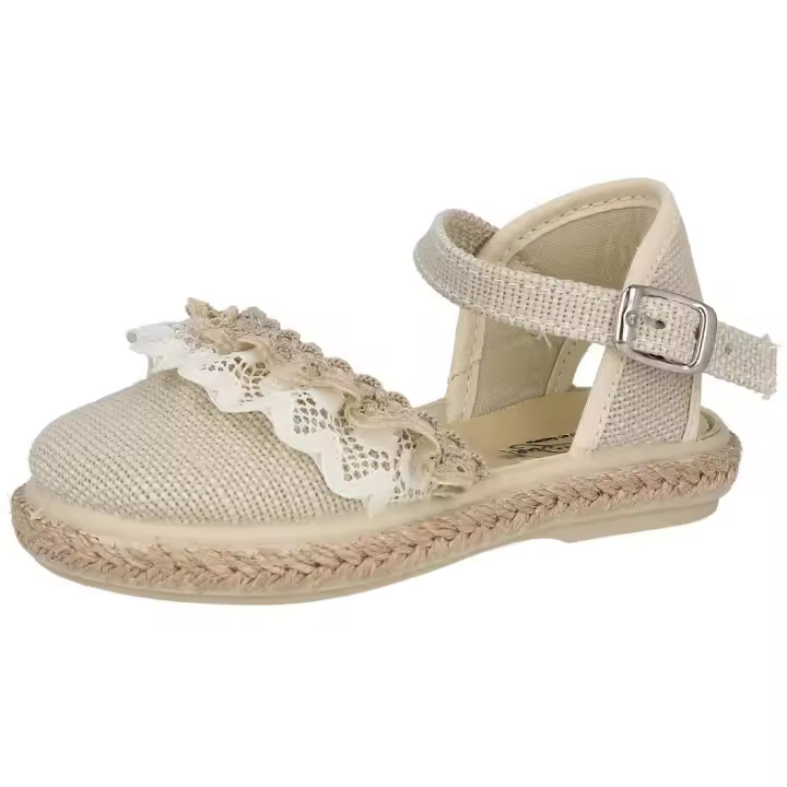 Zapatos de Lona L&R Shoes Mdvul1001-Lcp para niñas en color beige - 1