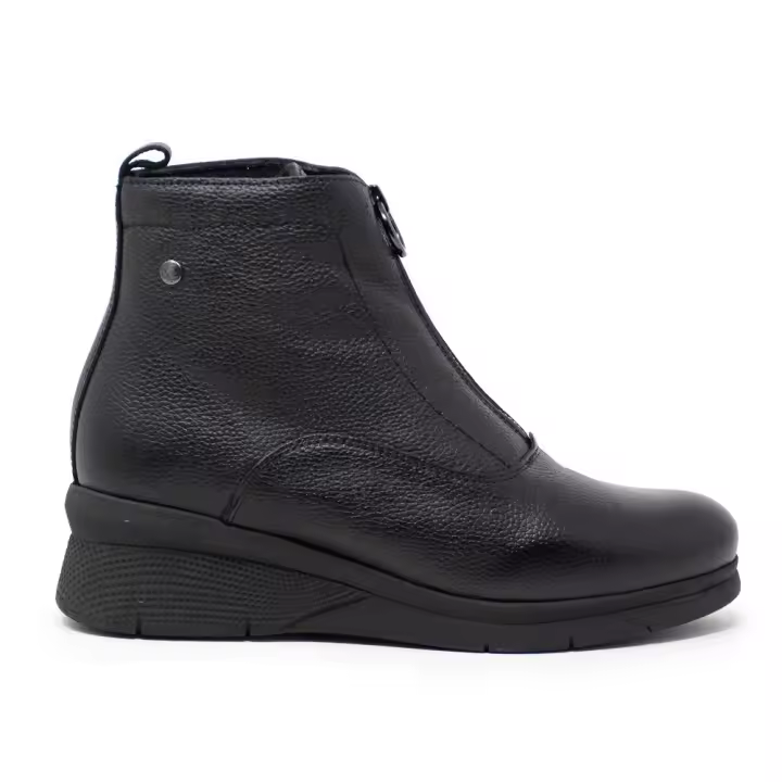TINA KIZ 7612 Botines casual  mujer 34563 24I BOTIN CREMALLERA CENTRAL NEGRO - 1