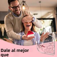 1 Pieza De Placa Acrílica En Forma De Corazón Regalo Para Aniversario De Boda 25º Para Marido Mujer Novio Novia - details 3