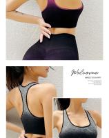 Sudadera Deportiva De Mujer Alta Estiramiento Cogido Transpirable Para Gimnasio Running Yoga Con Forro Sin Costuras Crop Top Vestidos De Deporte Gradiente V - details 12