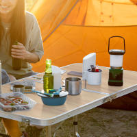 Conjunto Mesa Plegable Camping The Secret Home - Aluminio Resistente - Ligera y Versátil - Varios Colores - details 1