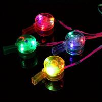 10/30pcs Silbato LED Con Luz Que Brilla En La Oscuridad Y Correa Collar De Juguete Para Fiestas Suministros De Brillo - details 1