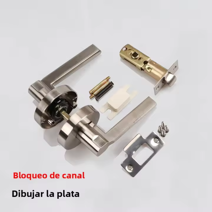 Cerradura De Puerta Universal Silenciosa Para Hogar Con Manija Tridimensional Antiguo Spherical Cerradura Para Baño Y Dormitorio - 1