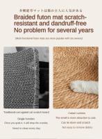 Nido De Algodón Tejido a Mano Para Gatos Y Perros Mordedor Redondo Para Verano Almohadilla Refrescante Ropa De Cama Para Gatos Lavable Con Cuerda De Algodón - details 2