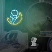 Luces Neón LED Dimmable Astronautas Para Decoración De Pared Habitación De Juegos Dormitorio Cumpleaños Bar Boda Fiesta Luz Nocturna - details 2