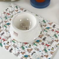 Alfombrilla De Comida Para Mascotas Lindo Y Antideslizante Algodón Puro Para Perros Y Gatos Evita Derrames Lavable Mecánicamente - details 1