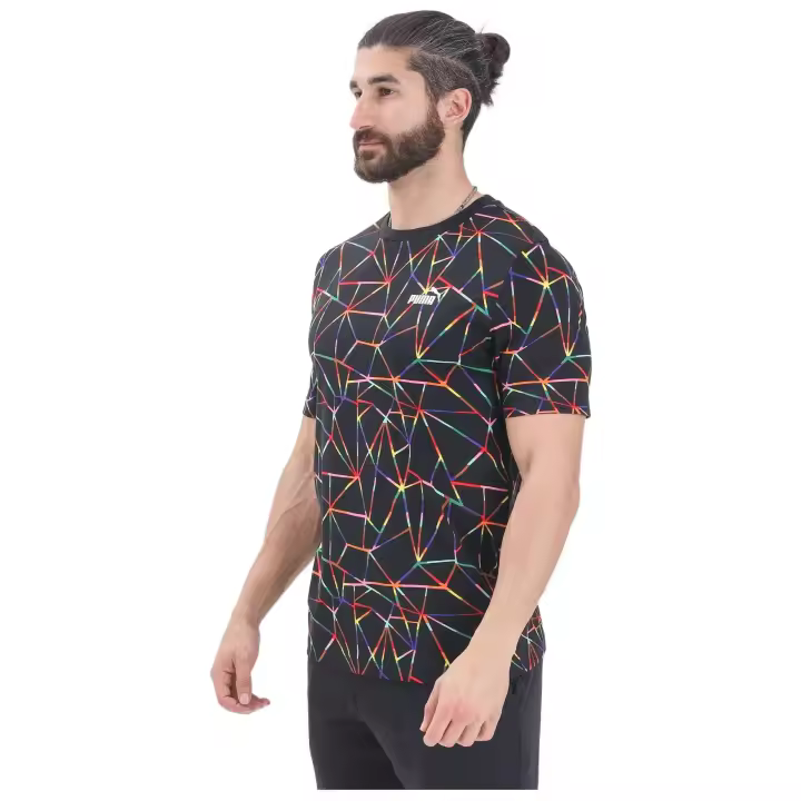 Camiseta de Manga Corta Puma Love United Aop para hombre en color negro - 1