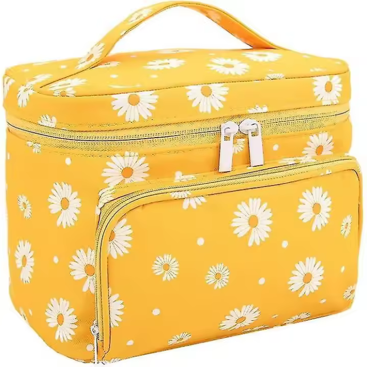 Margarita Bolsa de Maquillaje de Viaje Grandes Bolsas de Cosméticos - Naranja - 1