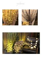 Luz De Ramas De Árbol LED Artificial 20 Bulbs Para Decoración De Navidad Y Fiestas Luz Twinkle De Arboles Miniatura Metal - details 10