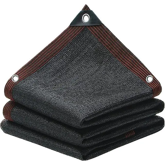 Malla de sombra para jardín con 90 % de protección UV y ojales, material HDPE, malla de sombra resistente al sol para bricolaje, para plantas, patios y terrazas, tela de sombra de alta densidad. - 1