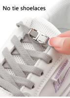 Cordones Elásticos Sin Nudo Para Niños Y Adultos Cordones Planos Para Zapatillas Cierre Rápido De Metal Nuevo Para Zapatos - details 0