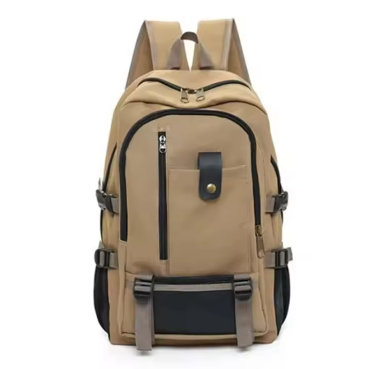 Mochila De Viaje Para Adolescentes Y Niños Unisex Gran Capacidad De Almacenamiento Bolsa De Escuela De Lona Con Cierre De Cremallera Mochila De Montañismo De Alta Calidad - 1